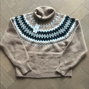 Women’s Tan Patterned Sweater